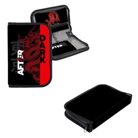 Penal 1 section 140 x 210 x 40 mm, folding pocket and cosmetic bag, fabric, calligrata top content "Dragon"-1