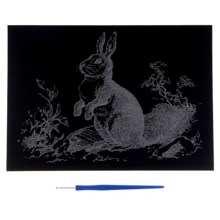 Engraving "hare" silver-1