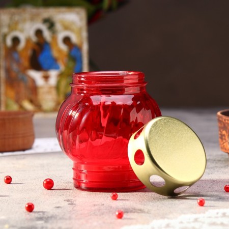 Candle Paraffin Memorial in a glass candlestick-1