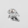 Rhound Rhinestones “drop”, in openwork frame, 8 × 13 mm, 20 pcs, white color
