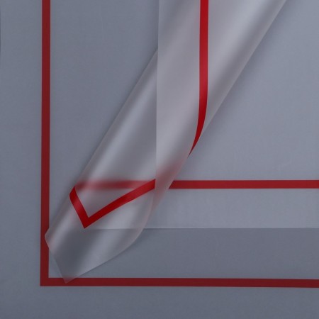 Matte Film Transparent "Square", red, 0.58 x 0.58 m
