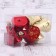 Jewelry decoration "Bell with stars" (set 6 pcs) 5x6 cm, red gold