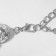 The necklace "Jewelry" geometry, white color in silver, 32 cm