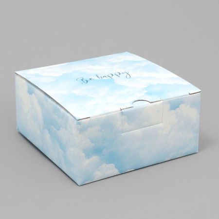 Gift folding box, packaging, "Happiness", 15 x 15 x 7 cm-1