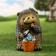 Garden figure "Hedgehog with a pot of flowers" 25x19.5x16cm