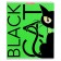 Notebook of 48 sheets in the Black Cat cage, covered cardboard, fluorescent paints, mix