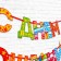 Garland on the tape “Happy Birthday!”, Rainbow, length 250 cm