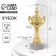 Cup 124D, award figure, gold, a stone stand, 22 × 9 × 5 cm.