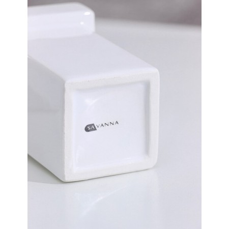 Savanna liquid soap dispenser, 350 ml, white color-4