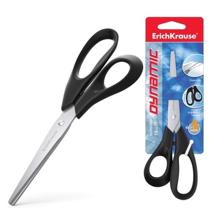Scissors for left -handed, 18 cm, Erichkrause Dynamic, increased thickness of blades, mix-1