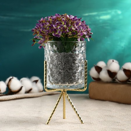Glass pots on a stand, 11x8cm-1