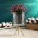 Glass pots on a stand, 11x8cm