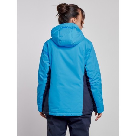 Ski jacket female winter, size 60, blue color-3