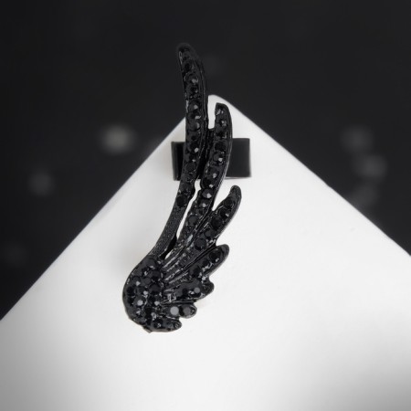 Earring "Kaff" Wings Angel Black Color-5