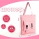 Soper bag with lightning, from textiles, pink color