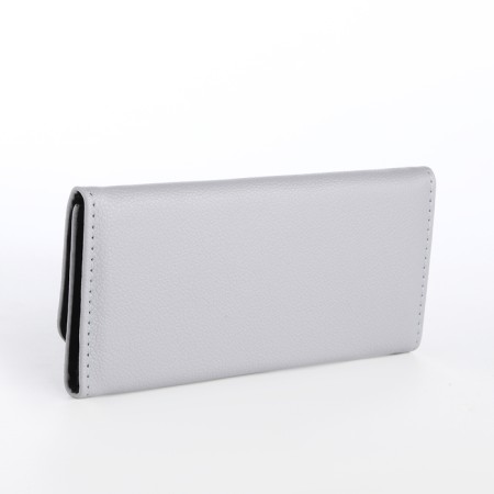 Women's wallet on magnet, gray color-1