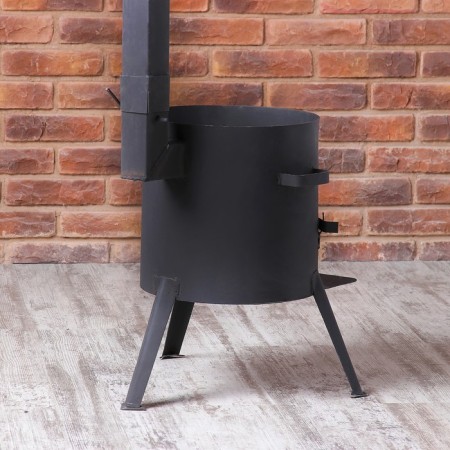 Oven for a cauldron 8 l d = 32 cm, with a chimney, with a door-5