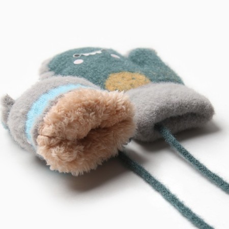 Baby mittens for claim. Minaku minaku dinosaur 13 cm green-2