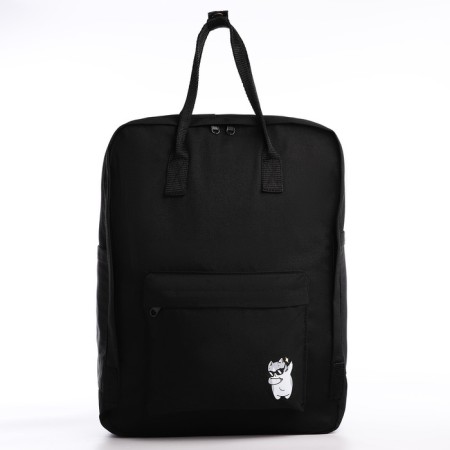 Backpack School Textile Cat, 38x27x13 cm, black color-1