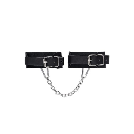 The fetters of mini Pecado BDSM, with rounded corners, genuine leather, black-2