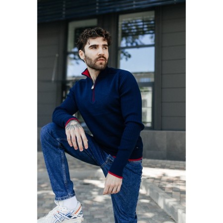Jumper male ise, size 46, dark blue color-5