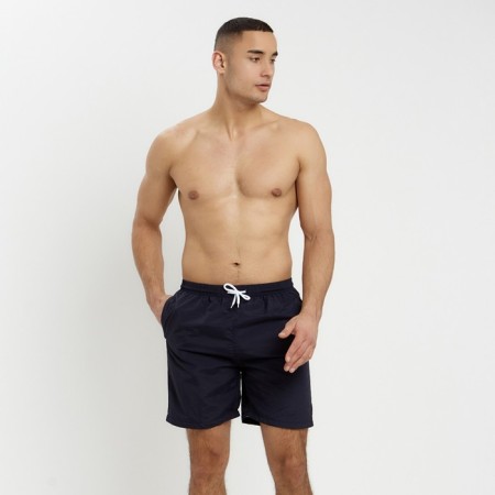 Male swimming trunks monophonic, minku color blue, size 54
