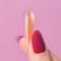 Patch nails, 100 pcs, shape of the ballerina, in the container, peach color