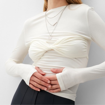 Longsliv Women's Minaku: Casual Collection Milk color, river 50-2