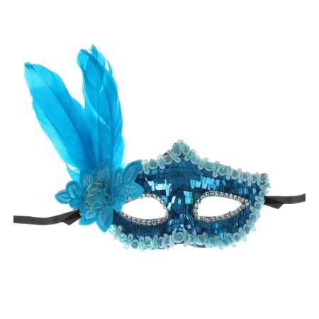 Carnival mask "Lady", with a pen, color mix-2
