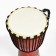 Drum Dzhembe "Flower", 23 x 50 cm, brown