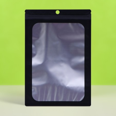 SIP-LOK package with a window, with Euroslot, black, 16 x 24 cm-2