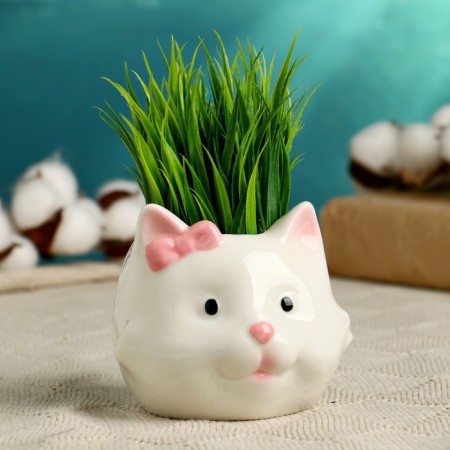 Pot "Cat with Bantik" 10x8cm