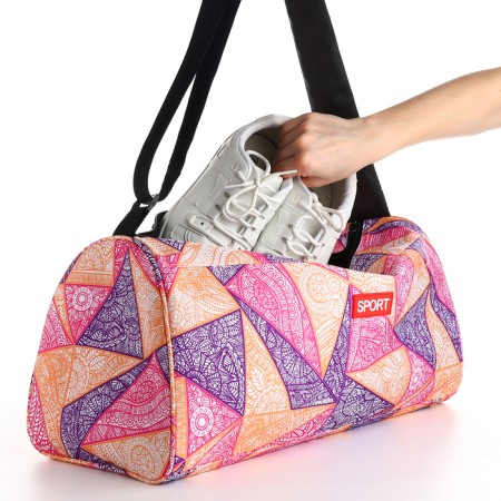 Sports bag, textura, average size, purple color-6