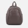 Women's backpack made of artificial leather with lightning, 3 pockets, brown color