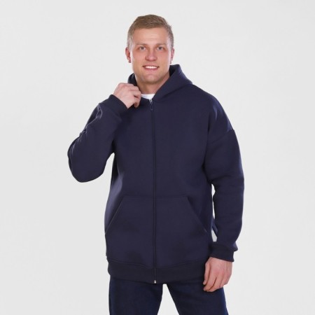 Male sweatshirt is formed, gray color, size 50