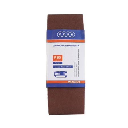 Abrasive tape Edge by Patriot, 100x610 mm, P80, 3 pcs.-1