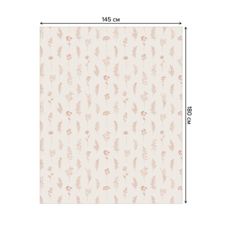 Tables on the table "Flower sketches", rectangular, Saten, size 145x180 cm-1