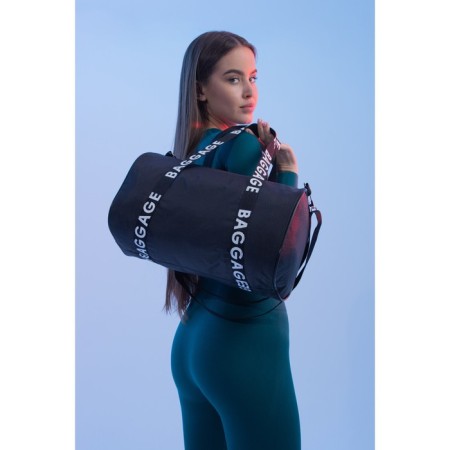Sports bag Baggage with a zipper, black color-4
