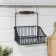 Shelf for the kitchen, for railing, 21 × 11 × 20 cm, black color