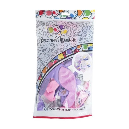 Shar Latex 12 "" With DR! Provence ", pastel metal, set 50 pcs., Mix-4