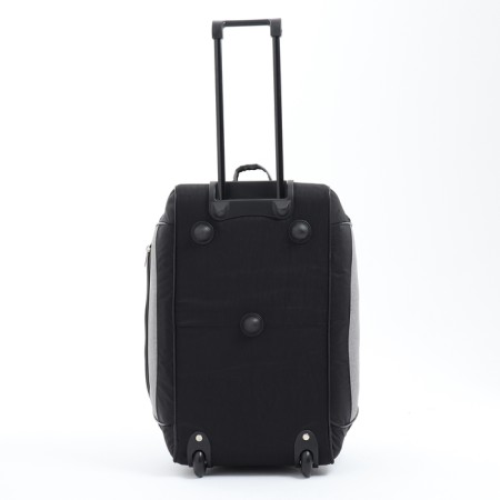 Road bag on wheels, 3 outer pockets, shoes department, black/gray color-2