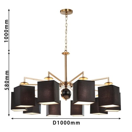 DIVA hanging chandelier 1000 mm, E14 400W-9
