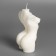 Figure candle "Women's silhouette", 10 cm, white