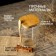 Glass Bank for bulk products with a bamboo lid and a spoon "Eco", 1.2 l, 11.5 × 10 × 16 cm