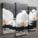 Watch Wall Modular "White Orchids on Stones", 60 × 80 cm