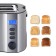 Toster KitFort KT-6251, 800 W, 6 frying modes, 2 toasts, black-silver