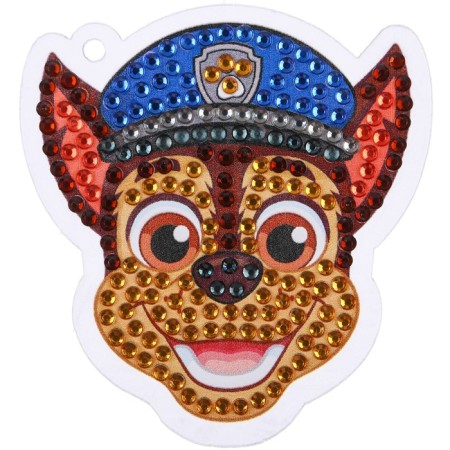 Diamond mosaic on a key fob, 6.5x7 cm, puppy patrol-3