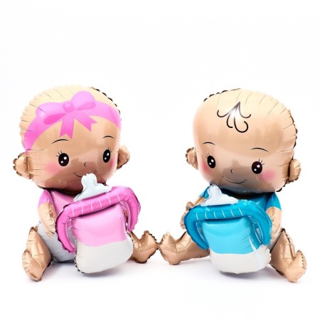 Foil ball 36 “Smiling baby with a nipple. Girl”, under the air-4