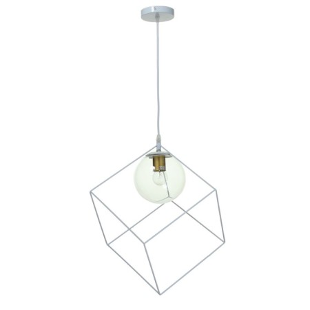Lamp Bayerlux 2467/1wt E27 40W White 25x25x25-125 cm