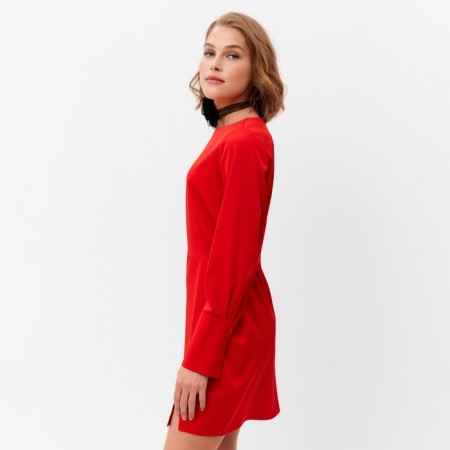 Women's dress Minaku: Silk pleasure color red, rr 42-3